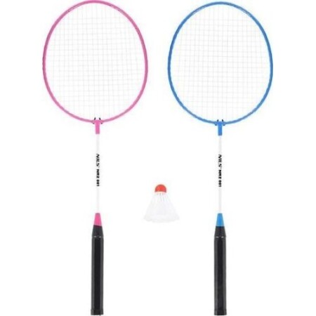 NILS NRZ001 çelik badminton seti, 2 raket ve tüy topundan oluşmaktadır. - Nils