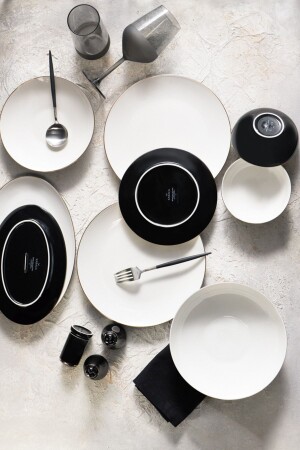Noble Anthracite 58 Piece Dinner Set for 12 Persons 153. 03. 08. 1385-1 - Karaca