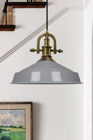Noble Gray Single Chandelier New Antique Headboard Retro Pendant Lamp Restaurant Living Room Lighting BMM2013XXGE - Bamyum