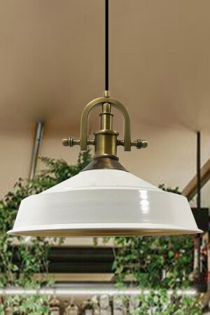 Noble White Single Chandelier New Antique Headboard Retro Pendant Lamp Restaurant Living Room Lighting BMM2013XXGE - Bamyum