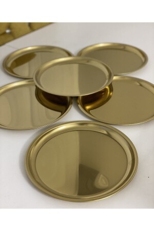 Nom Trend 6-Piece Gold Round Serving Tray No:1 6202428202428 - homebysisters