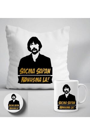 Nonsense Talk La! . Printed Gift Pillow + Mug + Coaster Set Y94 - GünayStore