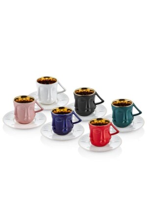 Nordic Face 6-Piece Colorful Coffee Cup Set 1KS-21A - LAMEDORE