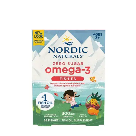 Nordic Naturals Zero Sugar Omega-3 Fishies (36 Chewables, Tutti Frutti) - Nordic Naturals