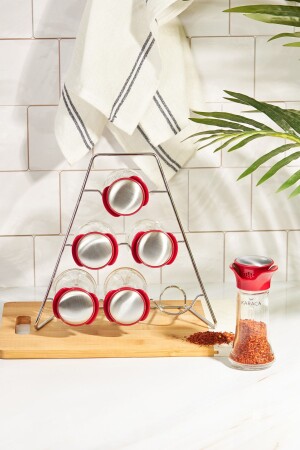 Nori Triangle 7 Piece Spice Set Red 153. 03. 06. 5745 - Karaca