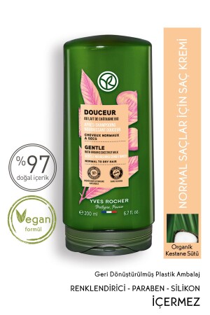 Normal-Kuru Saçlar İçin (Doucer) Besleyici Kolay Tarama Saç Kremi - Vegan-200 ml - Yves Rocher