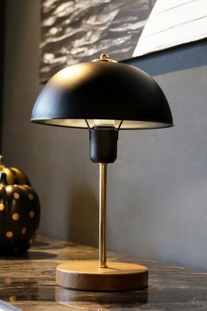 North Home Black Metal Lampshade with Mushroom Head Living Room Office Cafe Business Table Lamp - Art&Gift