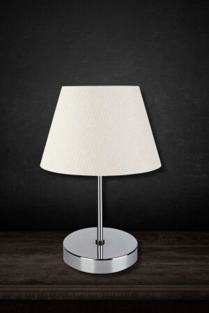 Northern Chrome Body Lampshade Cream Gray Head Lampshade Bedroom AAG-2000 - Art&Gift