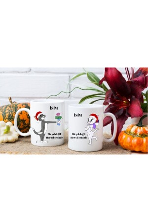 Not One Year, Every Year Is Written With You, Couple Lover Cup, New Year's Concept Mug, Gift Set of 2 - Ceylin Hobi Hediyelik