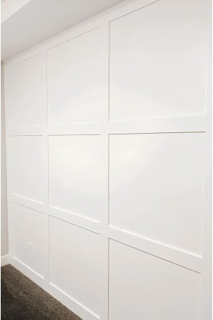 NOTPA White Decoration Wood Strip Wall Panels Decorative Wall Molding 1 Pack (10 Pieces) - Kututr