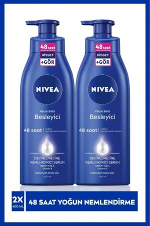 Nourishing Body Milk 400 mlx2pcs Intensive Moisturizing Care Serum-Almond Oil-Vitamin E-Dry Skin - Nivea