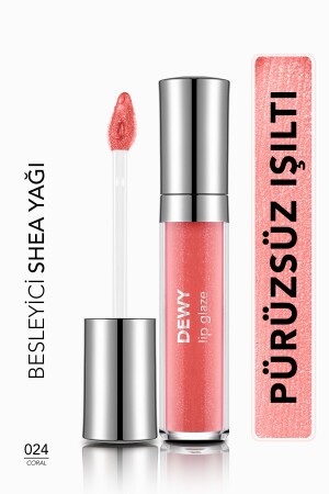 Nourishing Lip Gloss - Dewy Lip Glaze - 024 Coral-8682536069441 - Flormar
