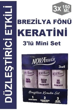 Nova Brasilianisches Blow Dry Keratin Mini 3er Set 3x150 ml - Nova Touch