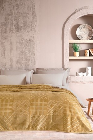 Nova Double Emboss Blanket - Mustard YTSGRPIST-1524082 - Yataş