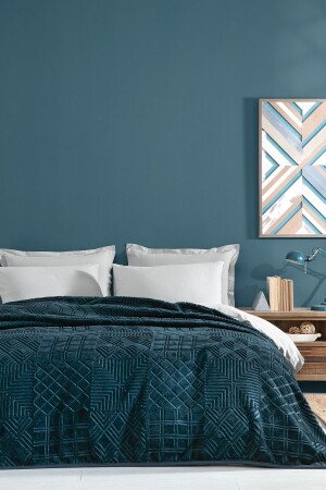 Nova Double Emboss Blanket - Petrol Green YTSGRPIST-1524076 - Yataş