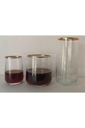 Nova Gold Gilded 18 Piece Soft Drink Set N2345678 - Paşabahçe