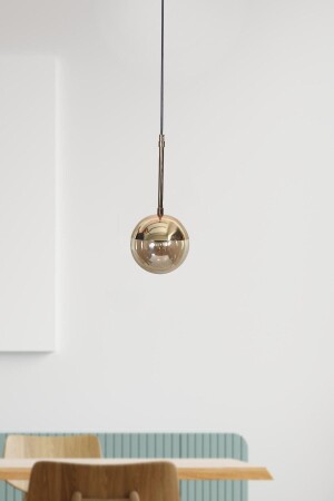 Nova Single Gold-black Metal Body Honey Glass Design Luxury Pendant Lamp Chandelier LZRNSRKT37 - Luzarana