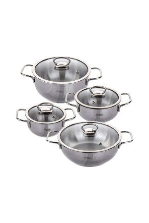 Nova Steel Cookware Set 8 Pieces 1220433 - Aryıldız