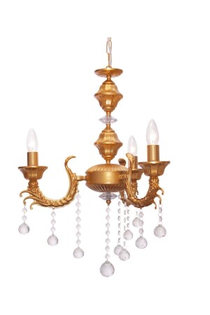 Novel 3-Piece Gold Leaf Color Chandelier 3060-29-03 - Umur Aydınlatma
