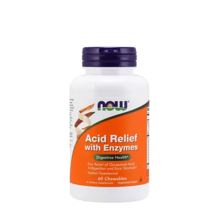 Now Foods Acid Relief with Enzymes Chewables (60 Chewables) - Now Foods