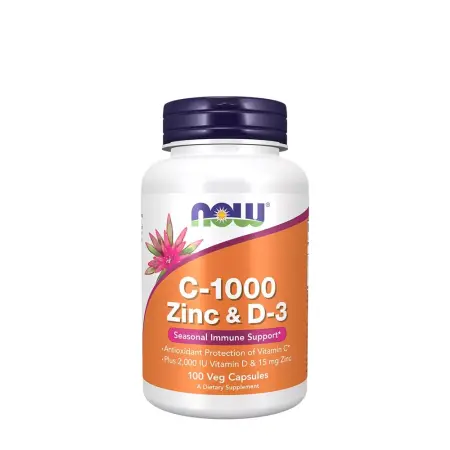 Now Foods C-1000 Zinc & D-3 (100 Veg Capsules) - Now Foods