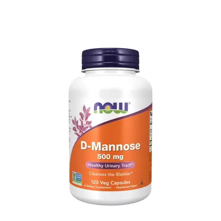 Now Foods D-Mannose 500 mg (120 Veg Capsules) - Now Foods