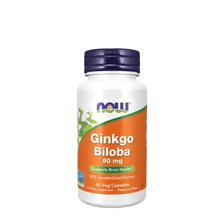 Now Foods Ginkgo Biloba 60 mg (60 Veg Capsules) - Now Foods