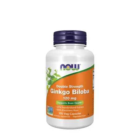 Now Foods Ginkgo Biloba, Double Strength 120 mg (100 Veg Capsules) - Now Foods