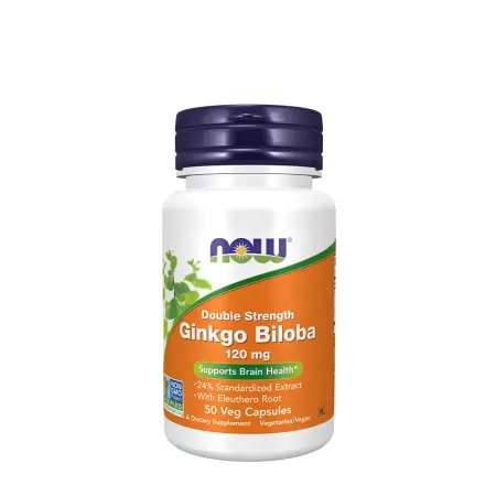 Now Foods Ginkgo Biloba, Double Strength 120 mg (50 Veg Capsules) - Now Foods