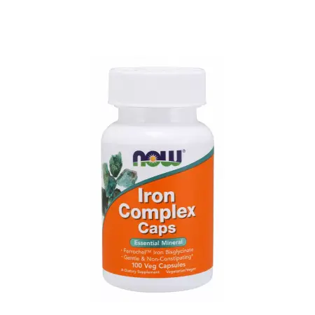 Now Foods Iron Complex Caps (100 Veg Capsules) - Now Foods