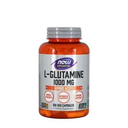 Now Foods L-Glutamine, Double Strength 1000 mg (120 Veg Capsules) - Now Foods