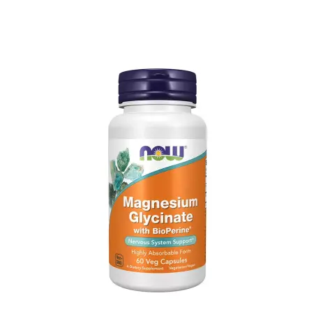 Now Foods Magnesium Glycinate with BioPerine® (60 Capsules) - Now Foods