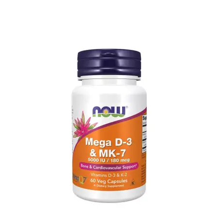 Now Foods Mega D-3 & MK-7 (60 Veg Capsules) - Now Foods