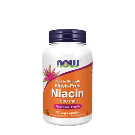 Now Foods Niacin 500 mg, Double Strength Flush-Free Veg Capsules (90 Veg Capsules) - Now Foods
