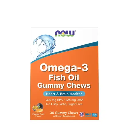 Now Foods Omega-3 Fish Oil Gummy Chews (36 Gummy Chews, Passionfruit) - Now Foods