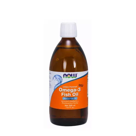 Now Foods Omega-3 Fish Oil Liquid (500 ml, Lemon) - Now Foods