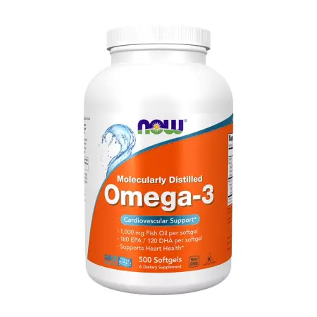 Now Foods Omega-3, Molecularly Distilled (500 Softgels) - Now Foods