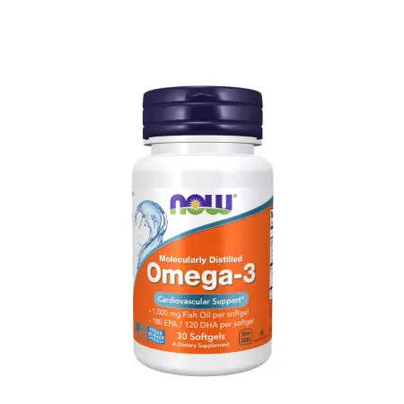 Now Foods Omega-3, Molecularly Distilled Softgels (30 Softgels) - Now Foods
