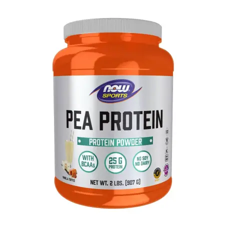 Now Foods Pea Protein, Vanilla Toffee Powder (907 g) - Now Foods