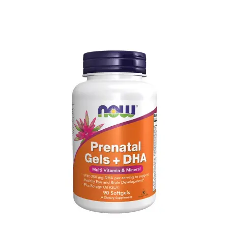 Now Foods Prenatal Gels + DHA Softgels (90 Softgels) - Now Foods