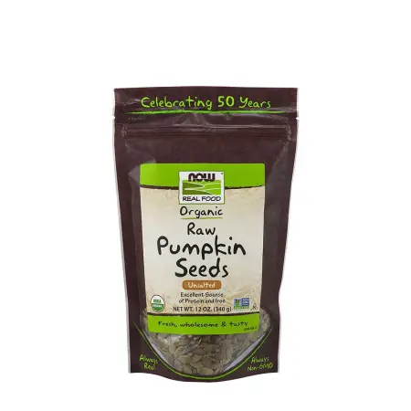 Now Foods Pumpkin Seeds, Raw Organic (340 g) - Now Foods