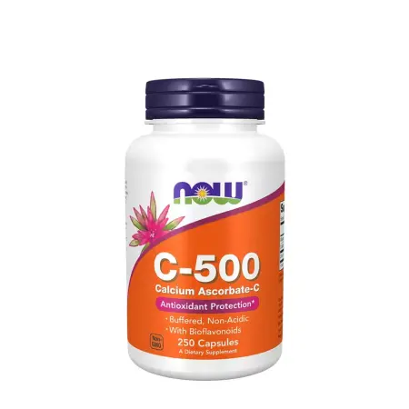 Now Foods Vitamin C-500 Calcium Ascorbate-C (250 Veg Capsules) - Now Foods