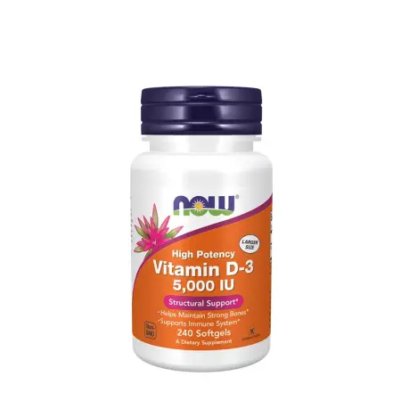 Now Foods Vitamin D-3 5,000 IU (240 Softgels) - Now Foods
