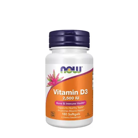 Now Foods Vitamin D3 2500 IU (180 Softgels) - Now Foods