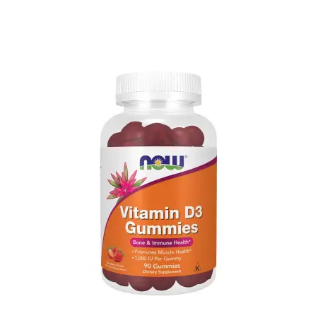 Now Foods Vitamin D3 Gummies (90 Gummies, Strawberry) - Now Foods