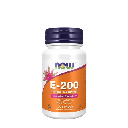 Now Foods Vitamin E-200 D-Alpha Tocopheryl (100 Softgels) - Now Foods