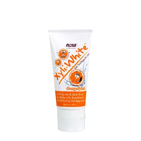 Now Foods XyliWhite Bubblegum Splash Toothpaste Gel for Kids (85 g, Orange) - Now Foods