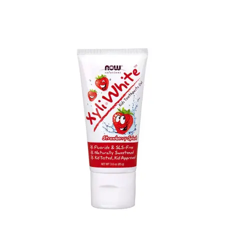 Now Foods XyliWhite Bubblegum Splash Toothpaste Gel for Kids (85 g, Strawberry) - Now Foods