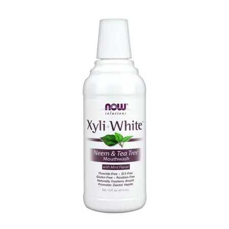 Now Foods XyliWhite Refreshmint Mouthwash (473 ml, Neem & Tea Tree) - Now Foods