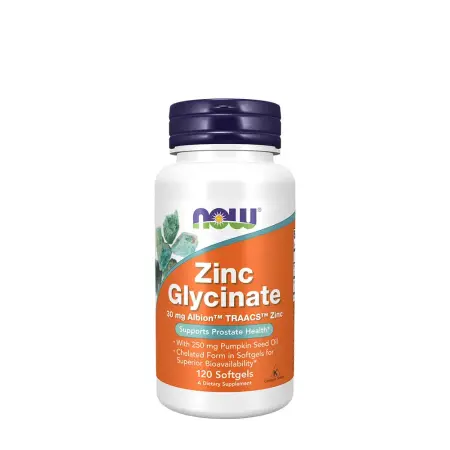 Now Foods Zinc Glycinate Softgels (120 Softgels) - Now Foods